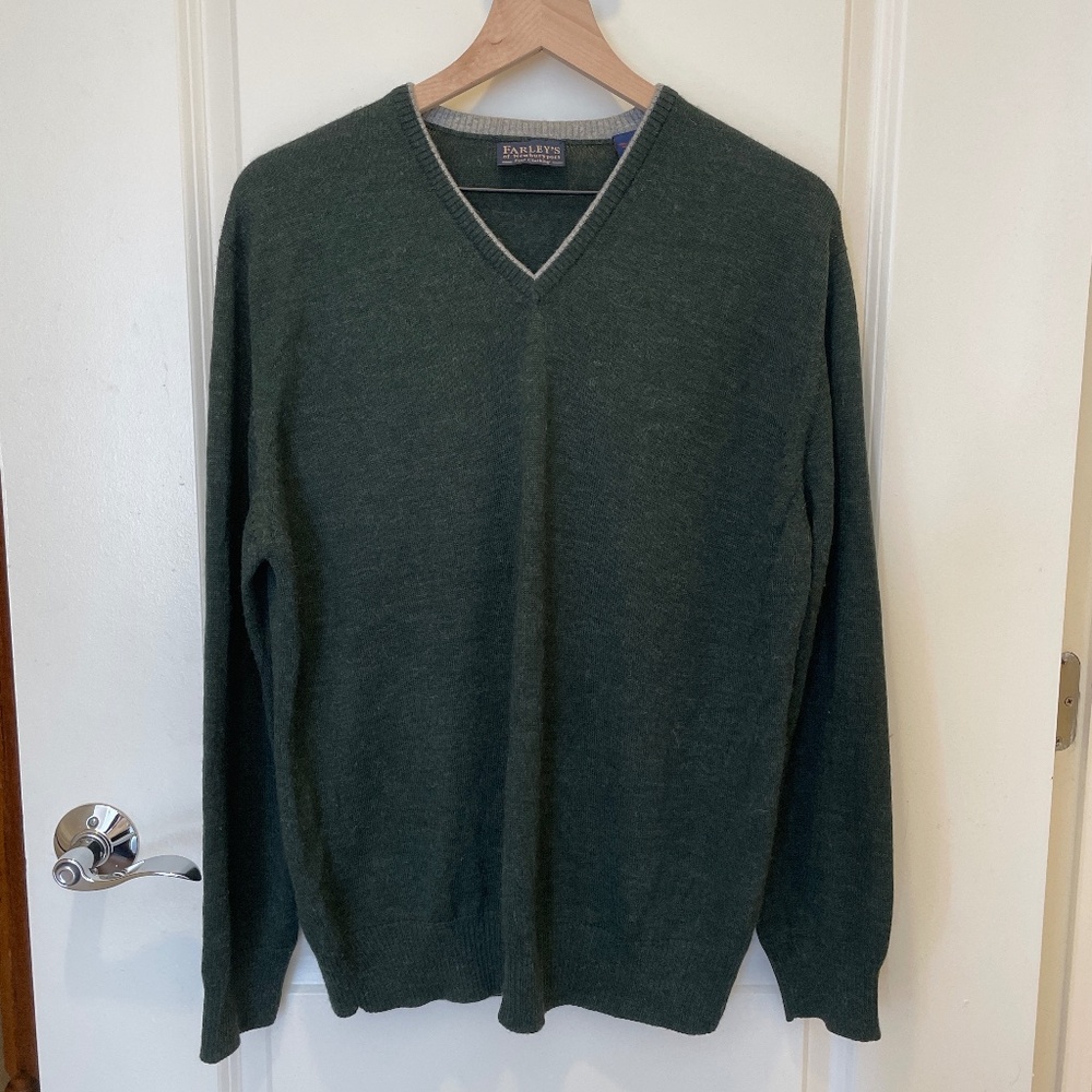Men’s Royal Baby Alpaca V-Neck Sweater Farley’s of Newburyport